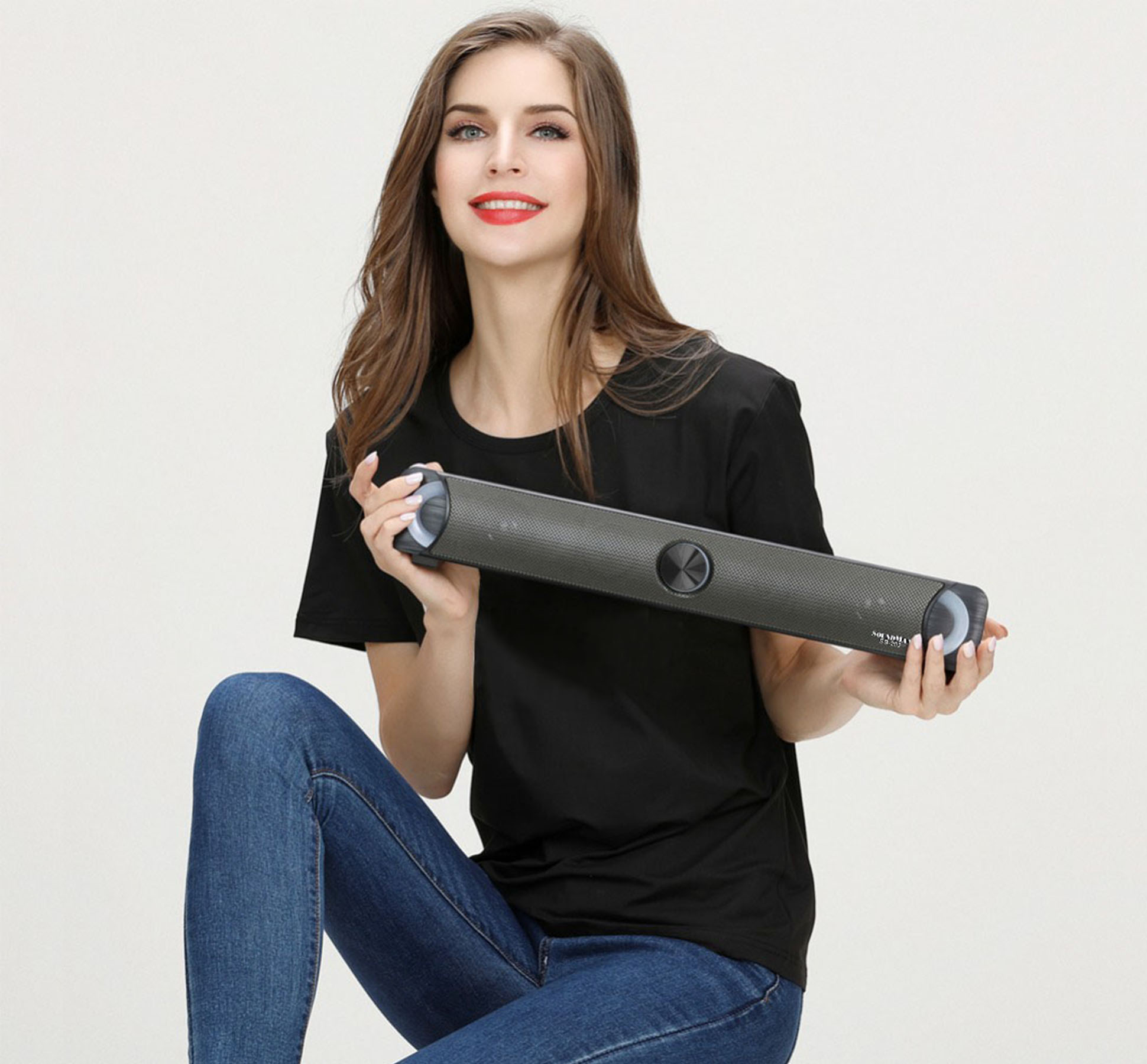 Loa vi tính Soundmax SB-202 2.0 mẫu mini âm thanh trong bass mạnh