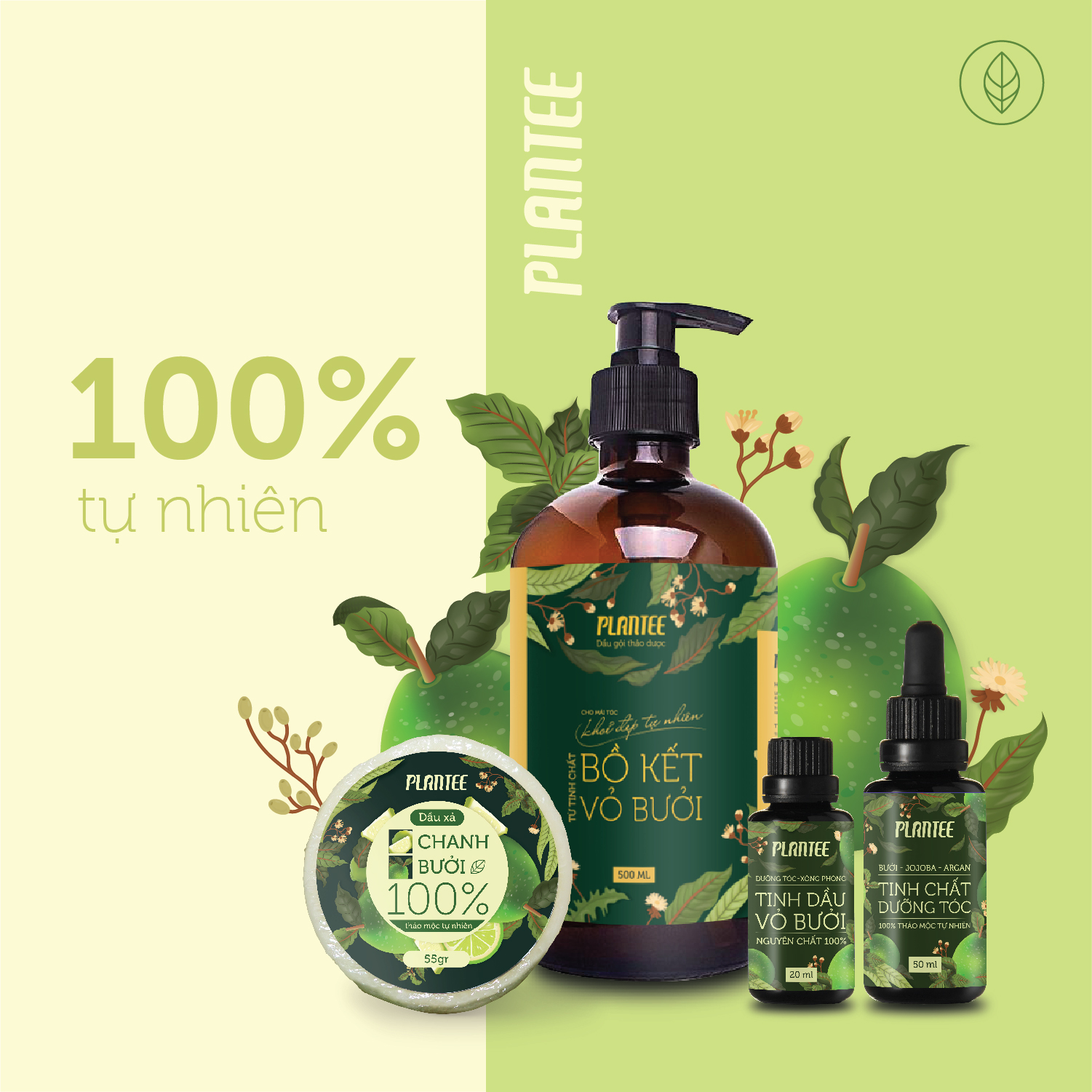 Combo gội xả - Bộ dầu gội xả chiết suất bồ kết, vỏ bưởi chăm sóc tóc suôn mượt