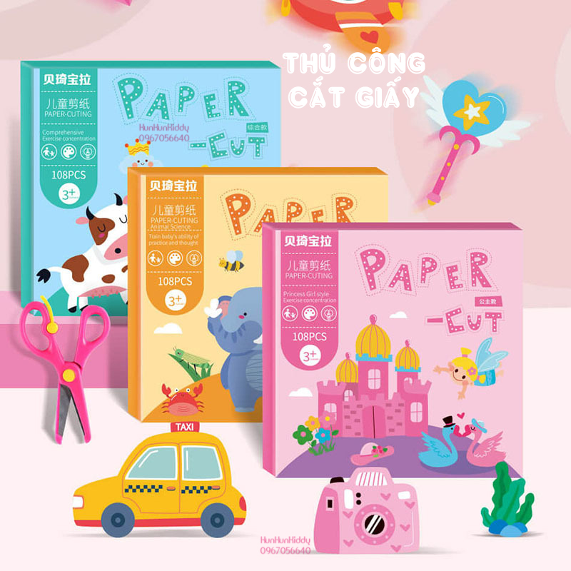 Bộ cắt giấy thủ công cho bé - hãng becky paula