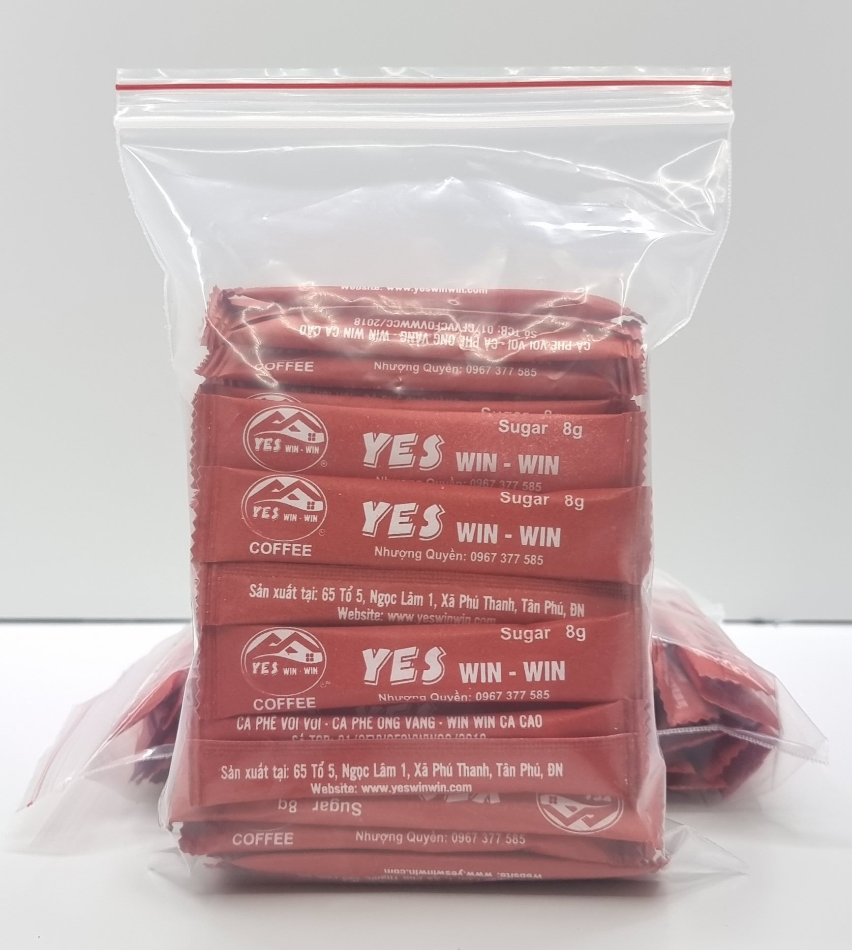 [Rẻ vô địch] [Chính hãng] 50 gói Đường que cà phê 8g đường tinh luyện Yeswinwin