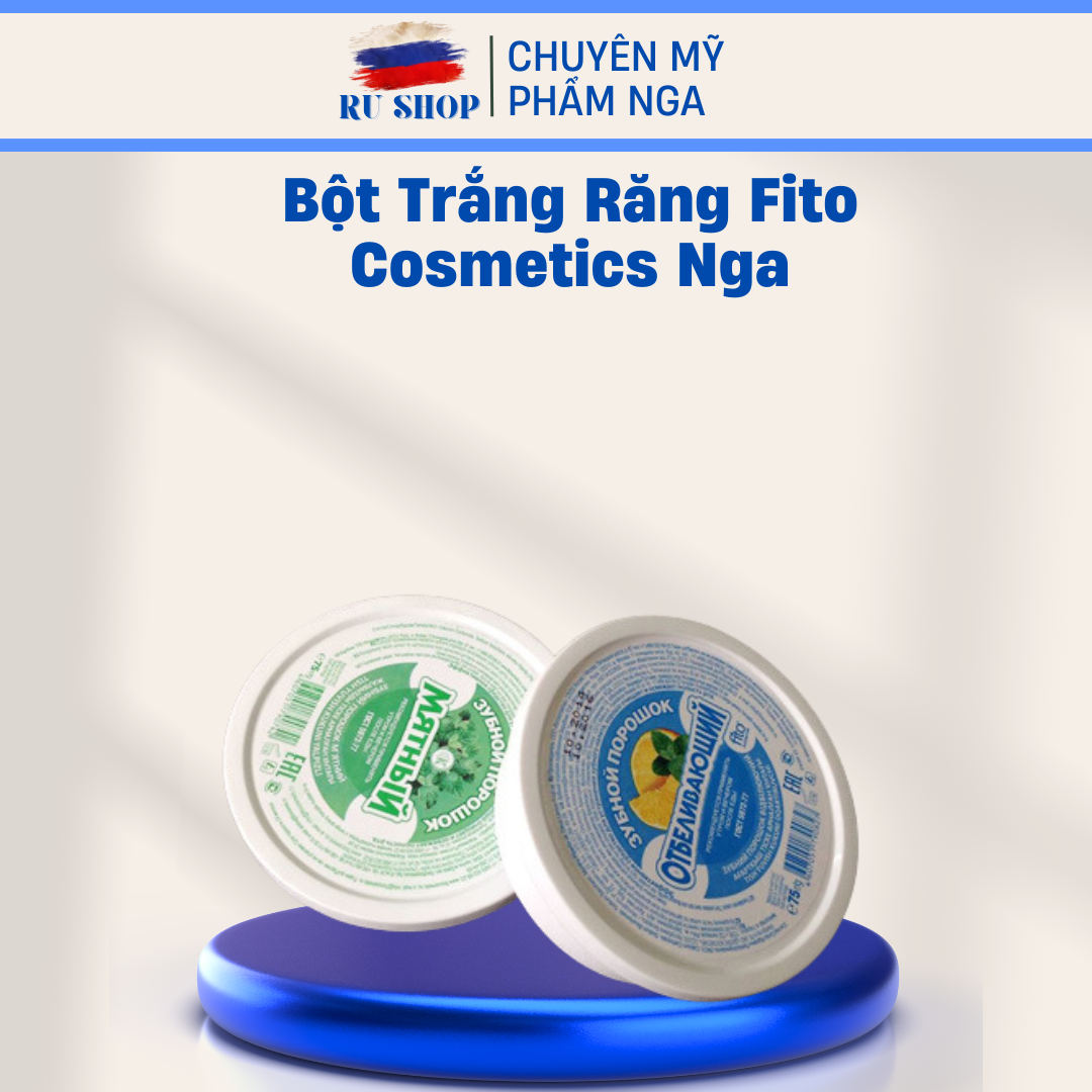Bột trắng răng Nga trắng răng sạch mảng bám thơm miệng