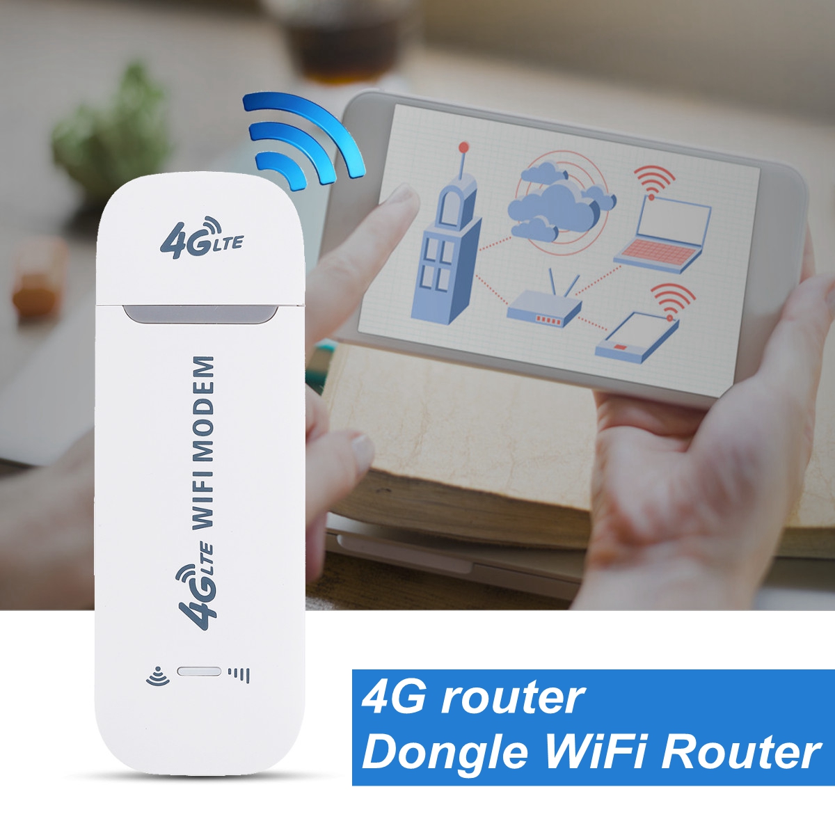 (Tặng Kèm Sim 4G Data) Thiết bị mạng phát sóng wifi DONGLE 4G -  Gắn sim phát wifi cho nhiều người kết nối , Cắm Điện Là Dùng , Dùng 24/24h Không Nóng Máy