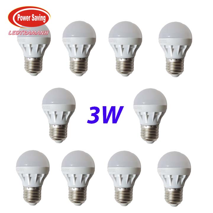 Combo 10 bóng đèn led 3w gắn gương trang điểm ánh sáng vàng