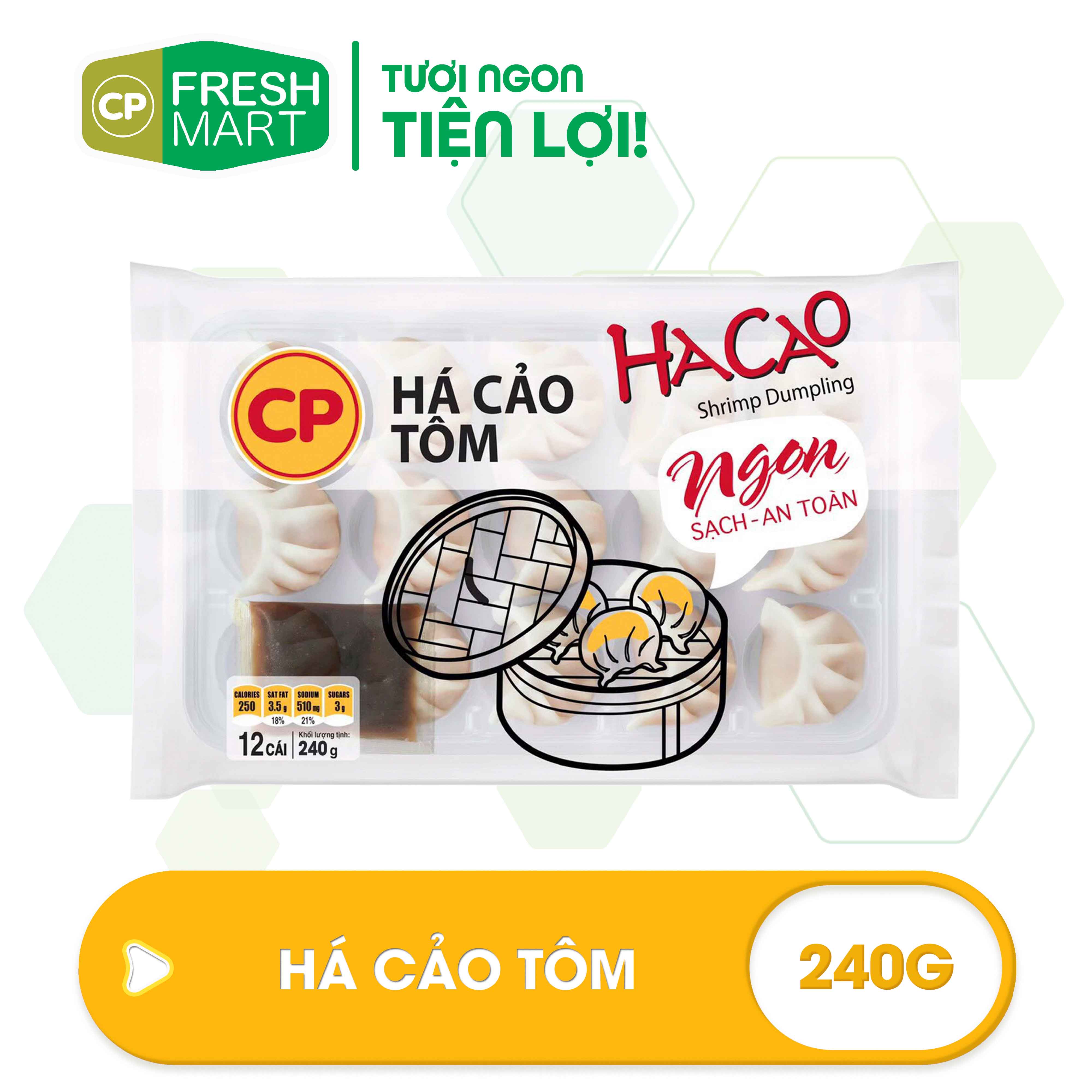 Há cảo tôm cp 240g - chế biến sẵn cp foods - thơm ngon tiện lợi - cp fresh mart