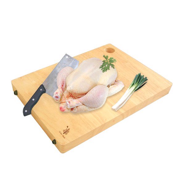Thớt chữ nhật có lỗ treo, nhỏ, gỗ cao su |mina shop q12, gỗ đức thành, 06471q12, thớt dày cao cấp, kt:31x21x3.3cm,