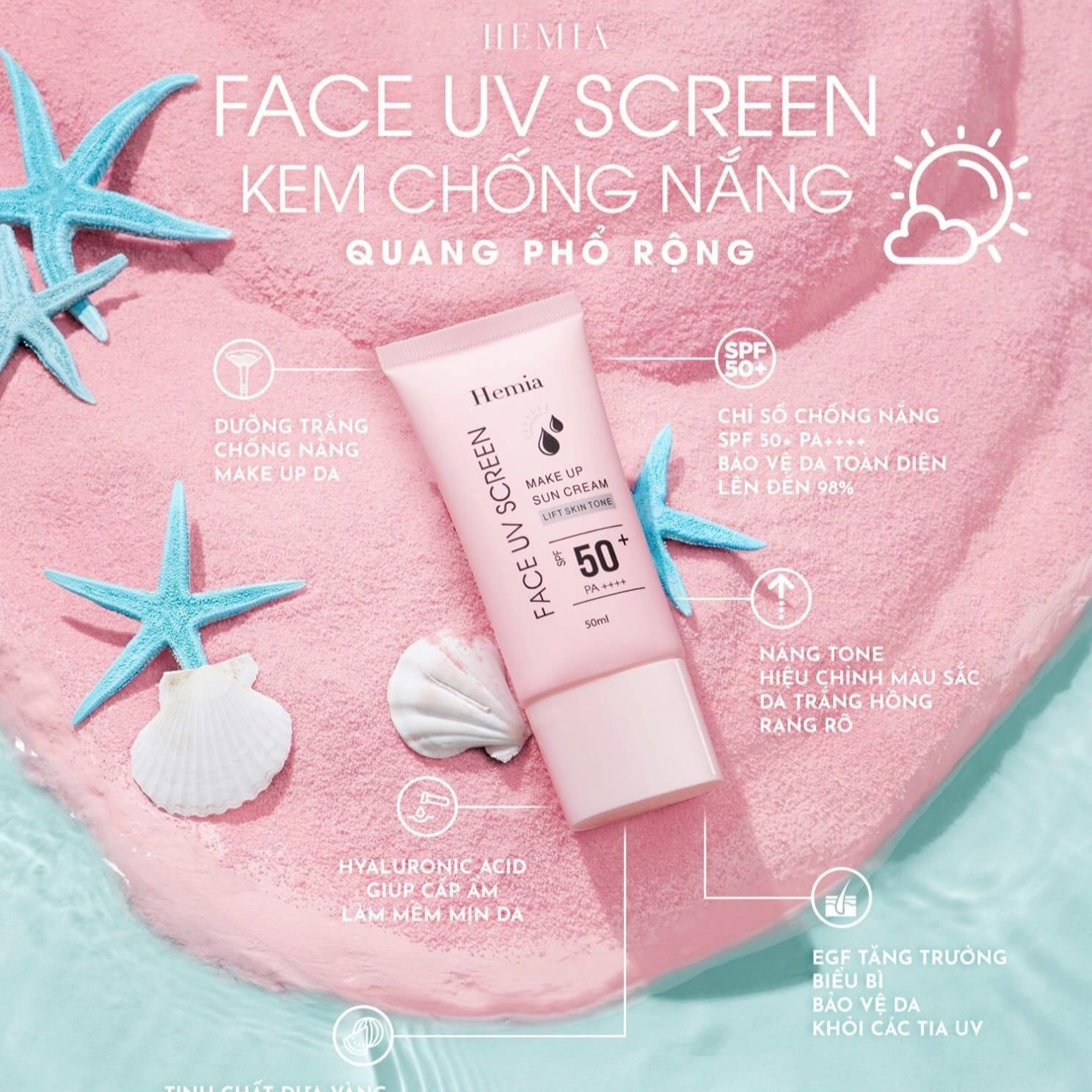 Kem chống nắng hemia hàn quốc chính hãng