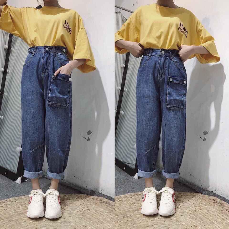 (RẺ VÔ ĐỊCH) QUẦN BAGGY JEAN NỮ TÚI HỘP THỜI TRANG CAO CẤP