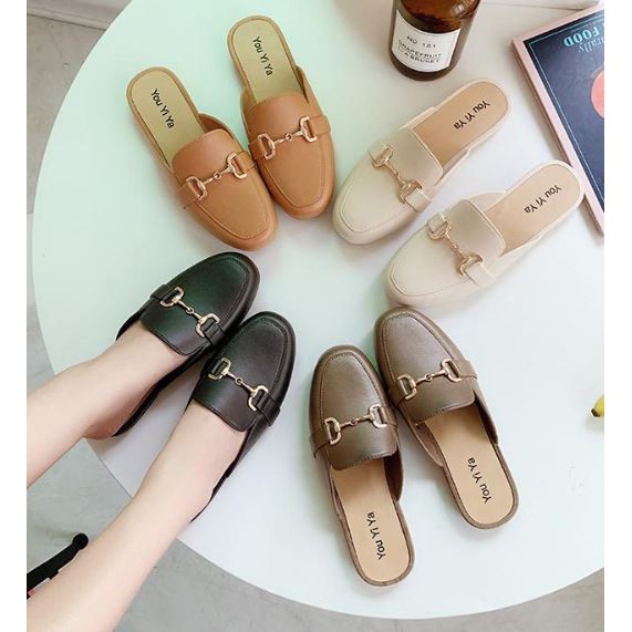Giày sục nữ - giày sục nữ mũi nhọn - giày nữ đi mưa - giày chữ d.