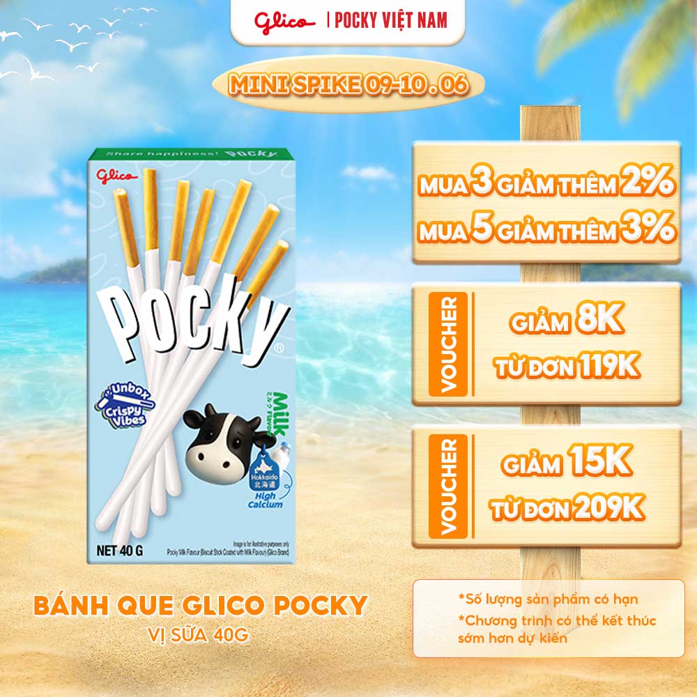 Hộp Lẻ - Bánh Que Pocky Vị Sữa Hokkaido 40G