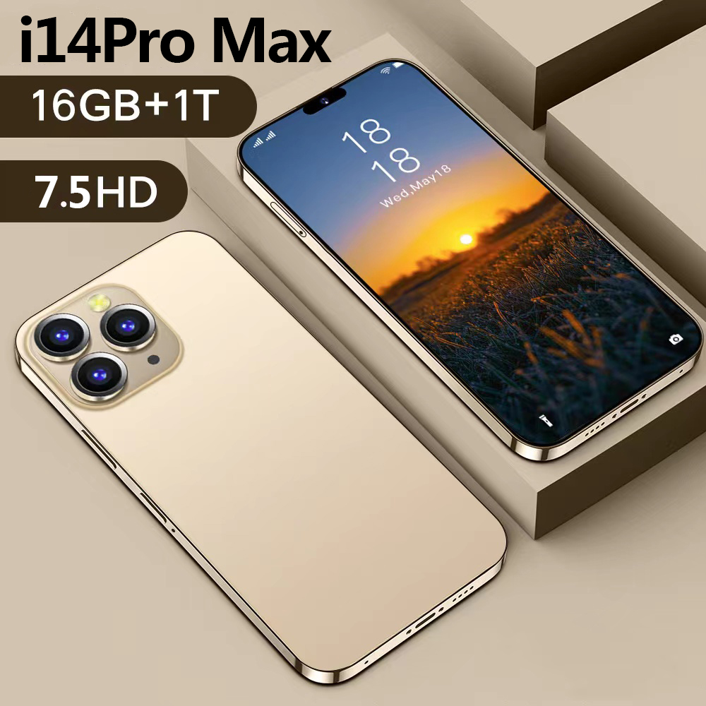 i14 Pro max Điện Thoại 6.7Inch Điện Thoại Di Động Bộ Nhớ Lớn 16+1TB Hai