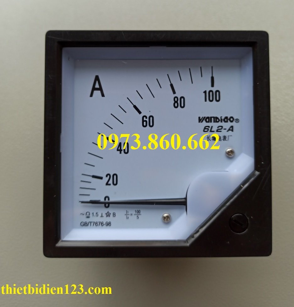 Đồng hồ đo dòng điện, điện áp - 6L2A - vôn kế, ampe kế Phụ kiện lắp đặt tủ điện