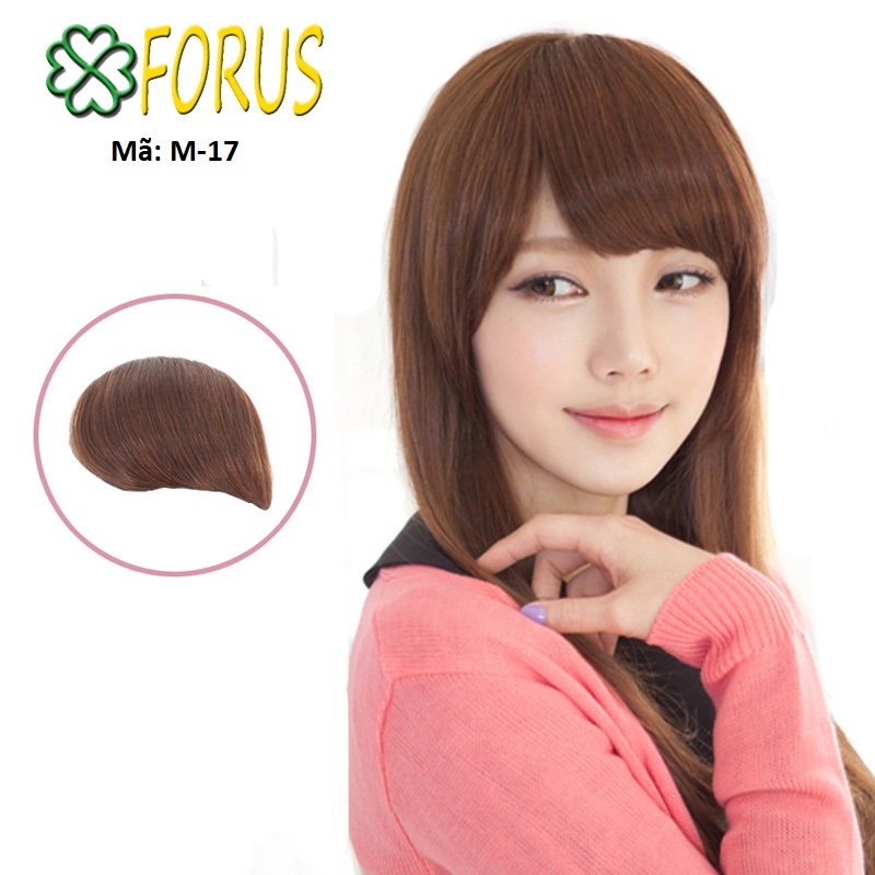 Tóc mái dầy chéo m17, tóc giả nữ sỉ 28k