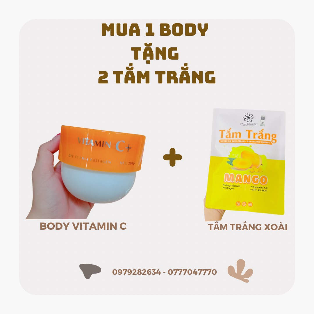 Kem Body trắng da vitamin C Andisu hủ 200gram