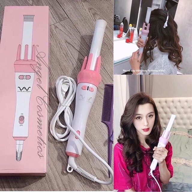Máy Uốn Tóc Tự Xoay, Máy Uốn Tóc Xoay 360 Độ, Máy Uốn Tóc Tốt. Máy Uốn Tóc Xoăn Tự Động 360 Độ Đa Năng Cực Tiện Lợi -Dễ Dàng Tạo Các Kiểu Tóc Xoăn Lọn To, Nhỏ Gợn Sóng. BH 1 đổi 1 -TẶNG 01 MÓC KHÓA SIÊU DỄ THƯƠNG