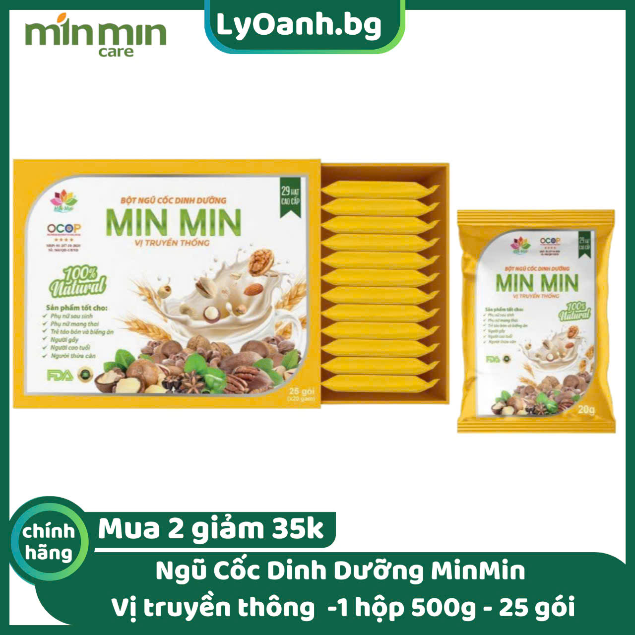 Ngũ Cốc Min Min 29 Loại Hạt-Ngũ Cốc Lợi Sữa,Bà Bầu(500gr)