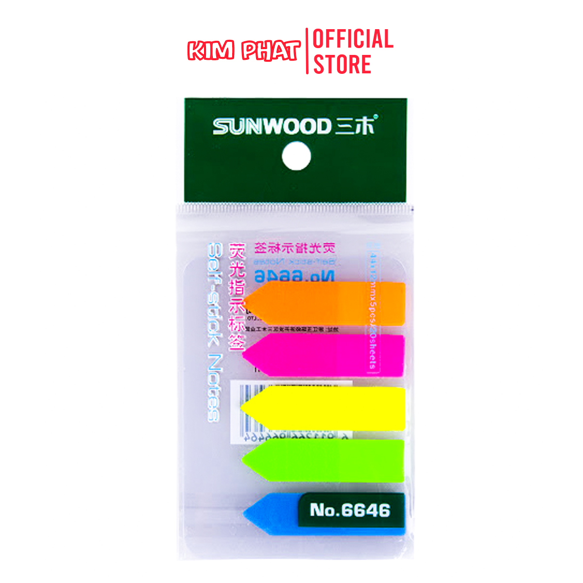 Giấy phân trang nhựa mũi tên 5 màu SW6646