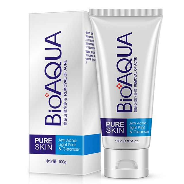 [GIẢM 5% ĐƠN 129K][HCM]Sữa Rửa Mặt Lành Mụn Bioaqua Pure Skin Anti Acne Cleanser