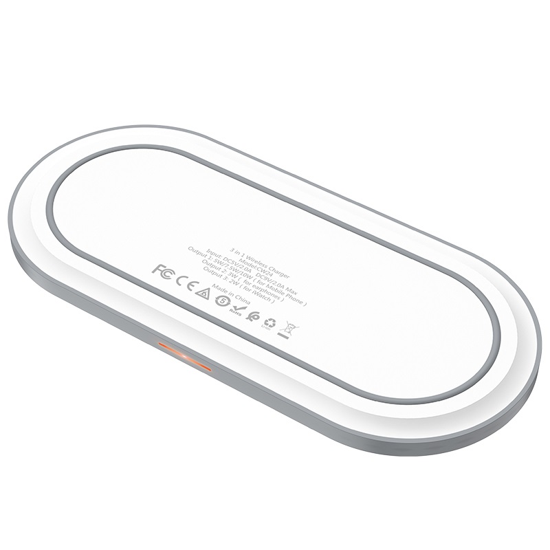 Đế sạc không dây 3in1 Hoco CW24 chip sạc thông minh hỗ trợ sạc cho SmartPhone iWatch AirPods