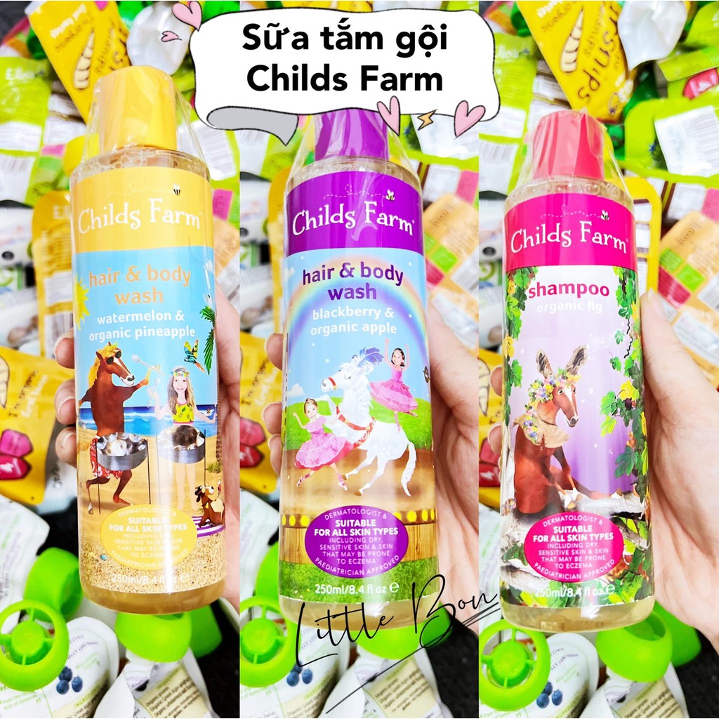 Sữa tắm gội hữu cơ Childs Farm UK cho bé từ sơ sinh (250ml)