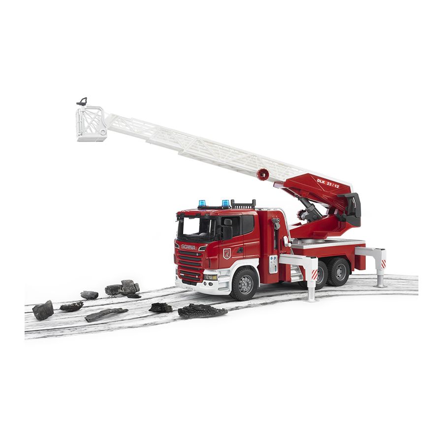 Đồ chơi bruder - mô hình xe cứu hỏa thang xoay scania - mã sp bru03590