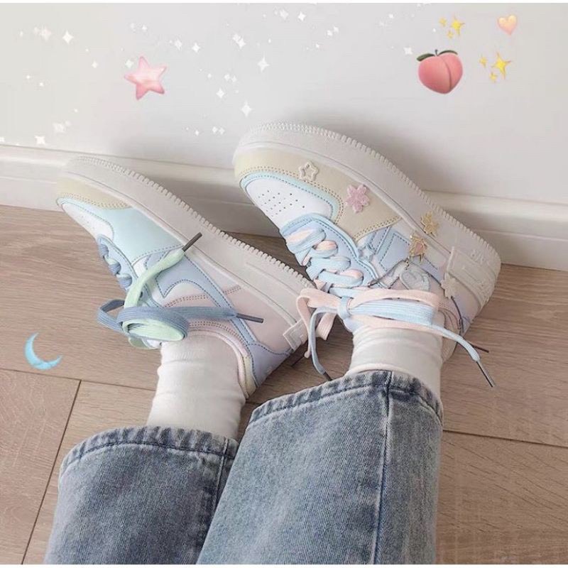 [Tặng dây giày] Giày Thể Thao Hàn Quốc Shadow tag hình Sticker siêu xinh tặng kèm phụ kiên 4 dây giày và sticker