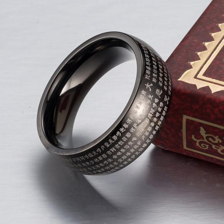 Nhẫn Nam Khắc Chú Đại Bi Titan Không Rỉ TT 1425