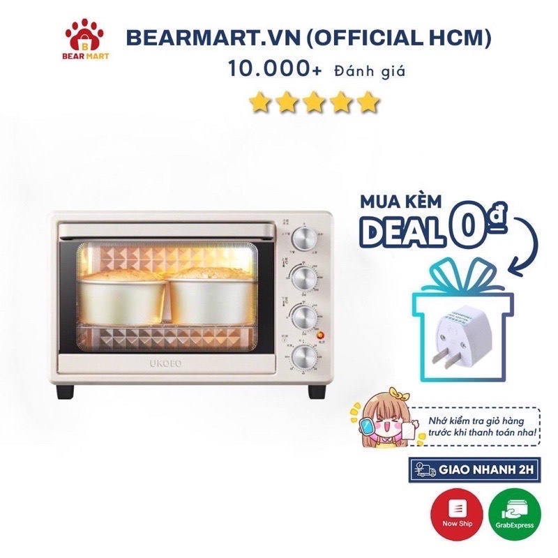 Lò nướng ukoeo dung tích 32l d1, lò nướng ukoeo 52l hbd5002 , lò nướng bánh, nướng thịt, chiên không dầu. bh 12 tháng