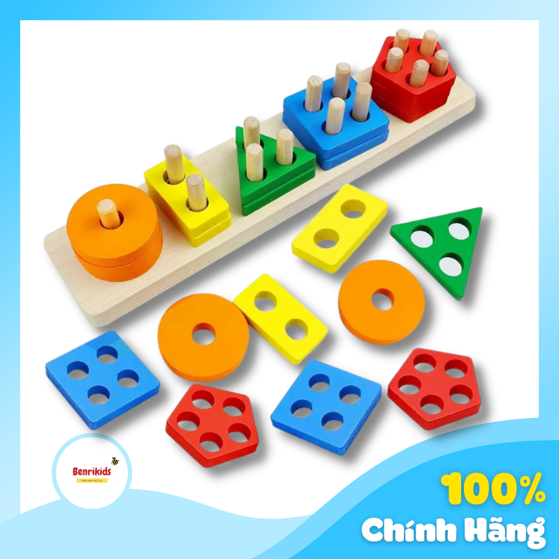 Wooden block drop toys educational toys baby learning geometry puzzle