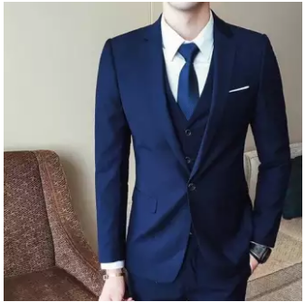 Áo vest nam xanh coban 2 lớp dày dặn