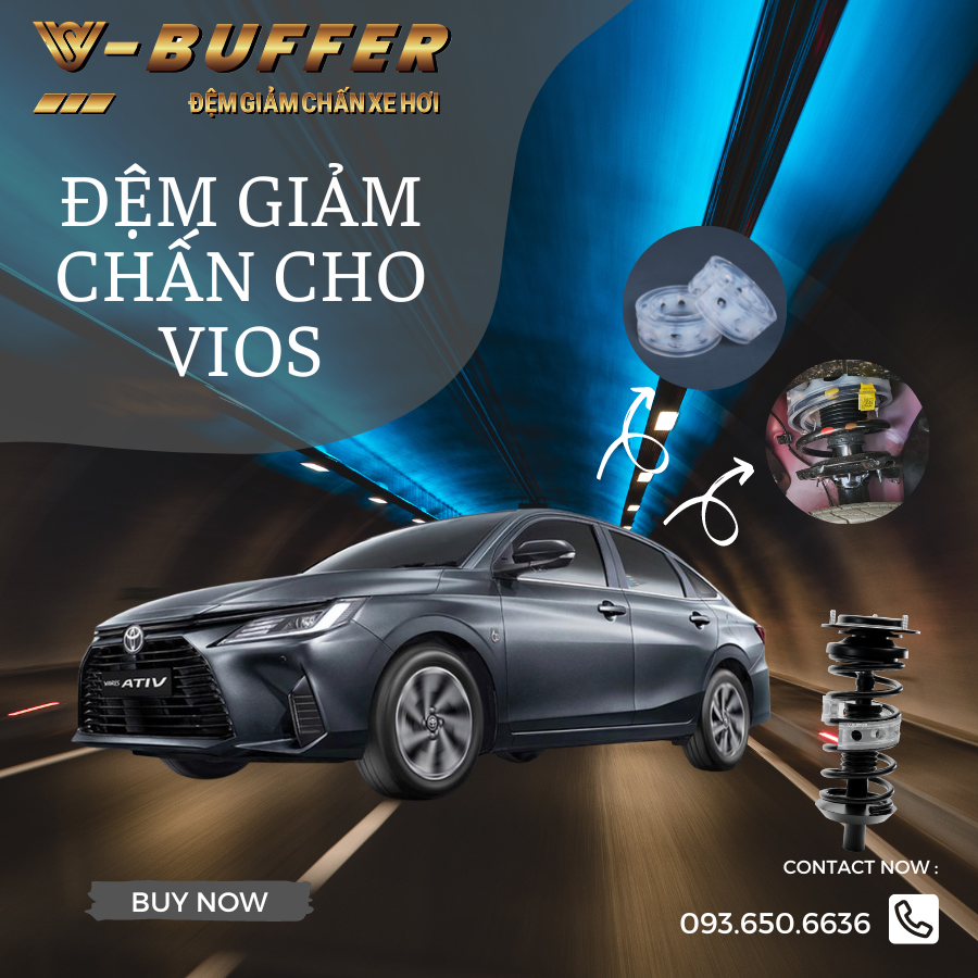 [ ToYoTa Vios] Đệm cao su giảm chấn cho ô tô- bộ 4 chiếc