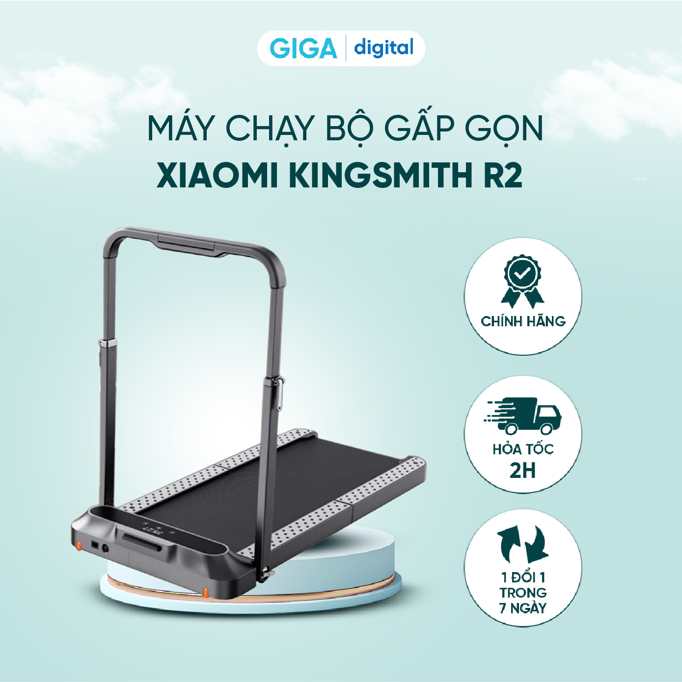 Máy chạy bộ gấp gọn Xiaomi KingSmith R2 chính hãng (TRR2F) - BH 12 tháng