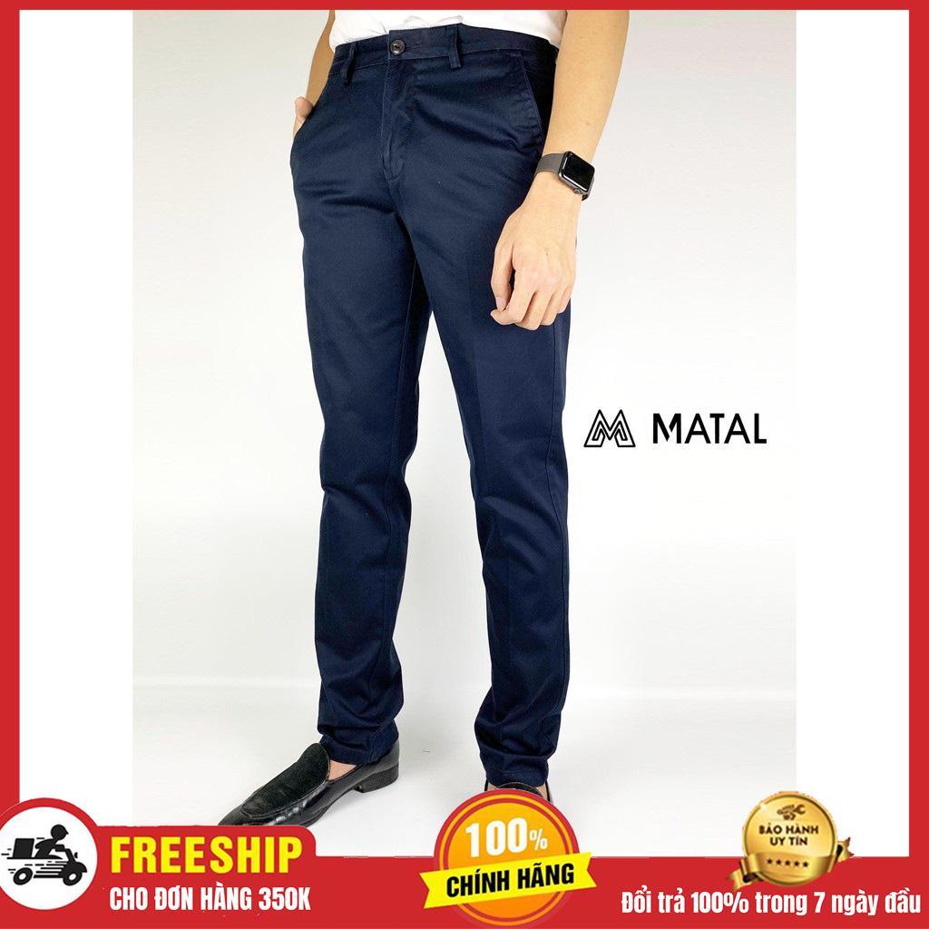 Quần âu nam MATAL phom classic, xanh tím than