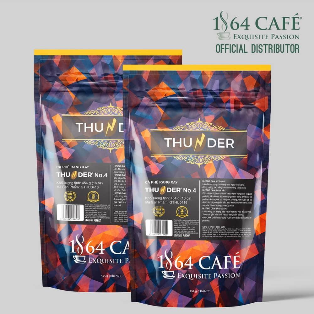 908g cà phê bột thunder no.4 pha phin gu việt - 1864 café