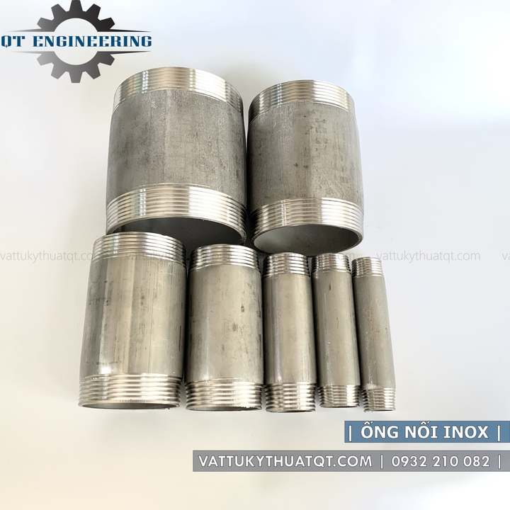 Ống nối inox 2 đầu ren ngoài inox 201 | VATTUKYTHUATQT.COM