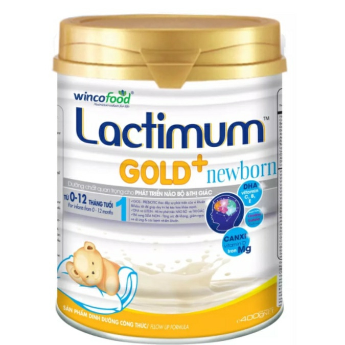 Wincofood Lactimum Gold + Newborn 1 0 12 tháng tuổi lon 400g