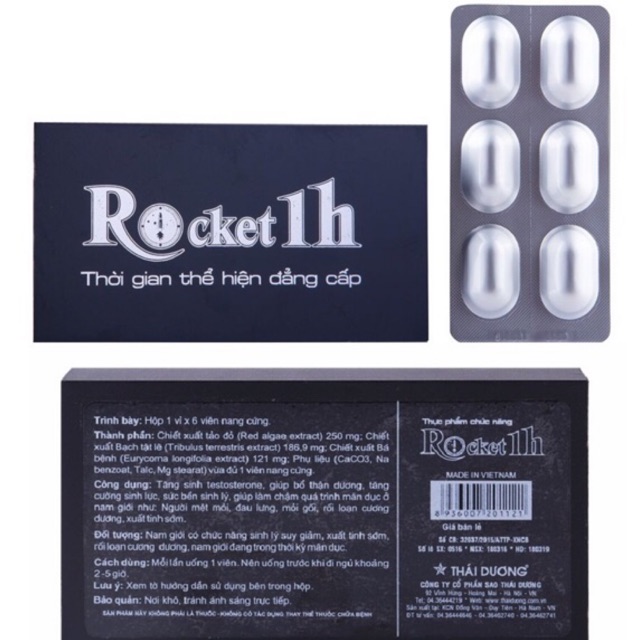 Viên uống rocket 1 h - tăng cường sức khỏe sinh lý nam giới