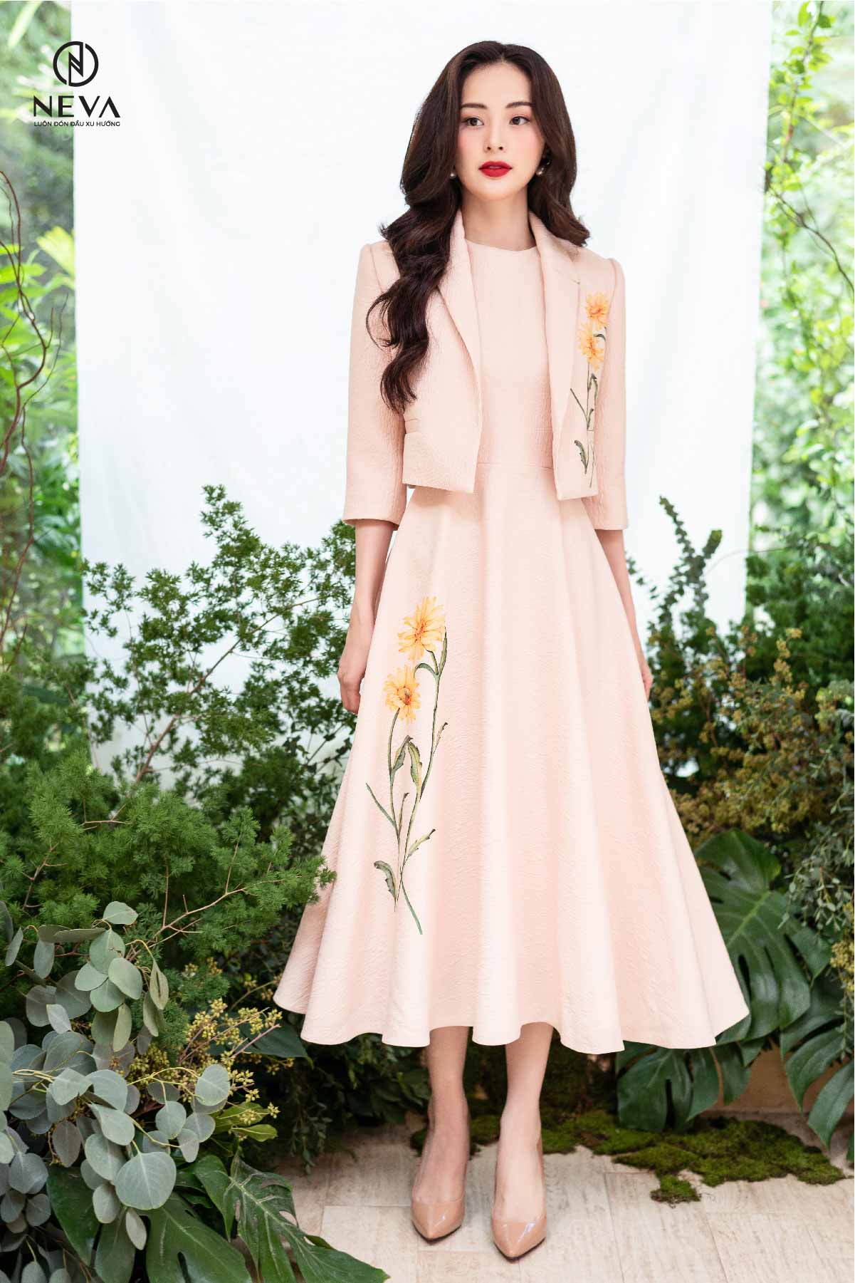 Neva - đầm in hoa đồng tiền 20f1w420167h019