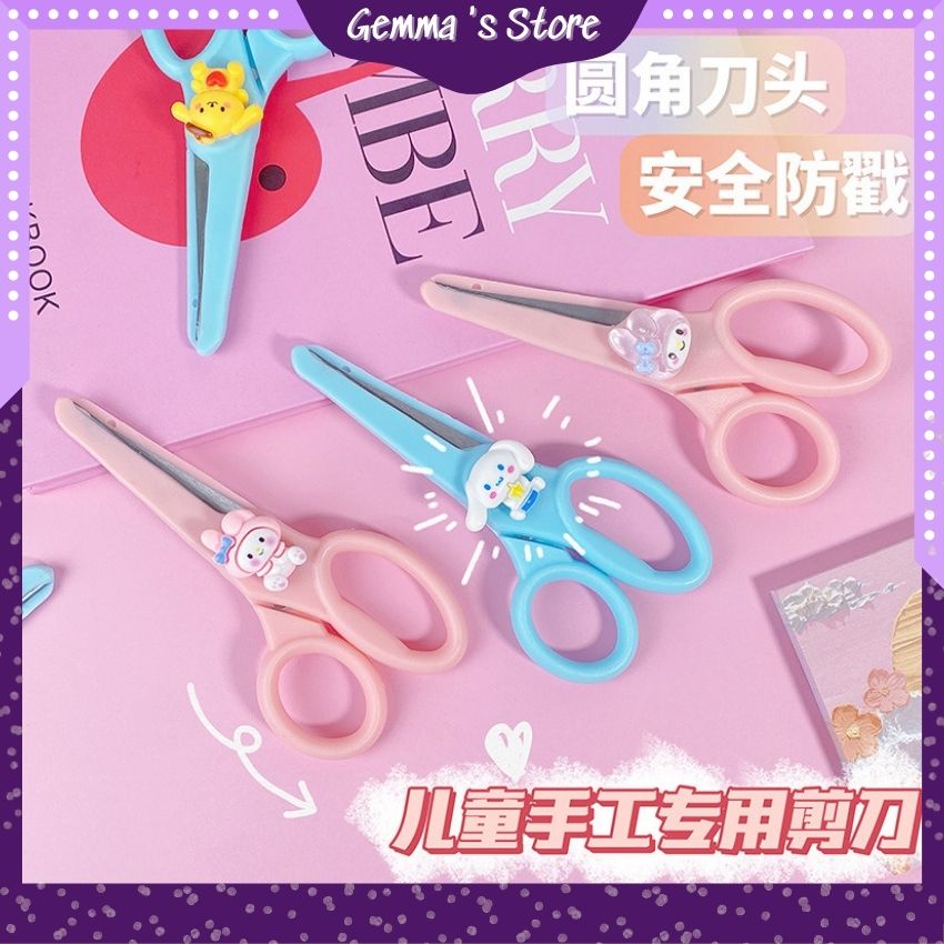 Kéo cắt giấy thủ công gắn charm sanrio cute màu sắc ngọt ngào dễ thương - gemma store