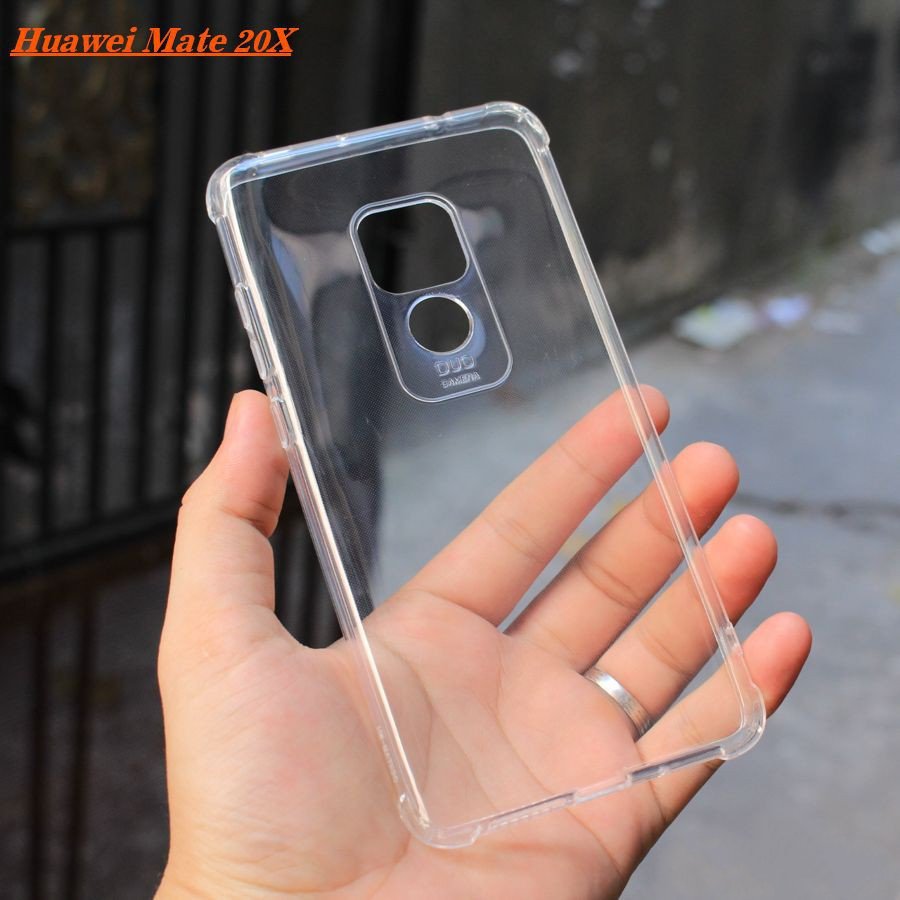 Ốp lưng huawei mate 20x tpu 6d dẻo chống sốc trông suốt.