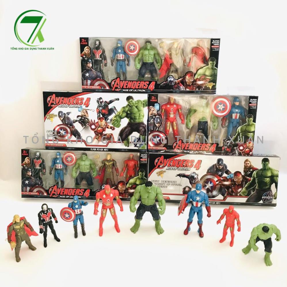 Đồ chơi mô hình SIÊU ANH HÙNG Avenger Iron Man Captain Thor Hulk Ant Man có đèn sáng cử động khớp cho bé TK Thanh Xuân