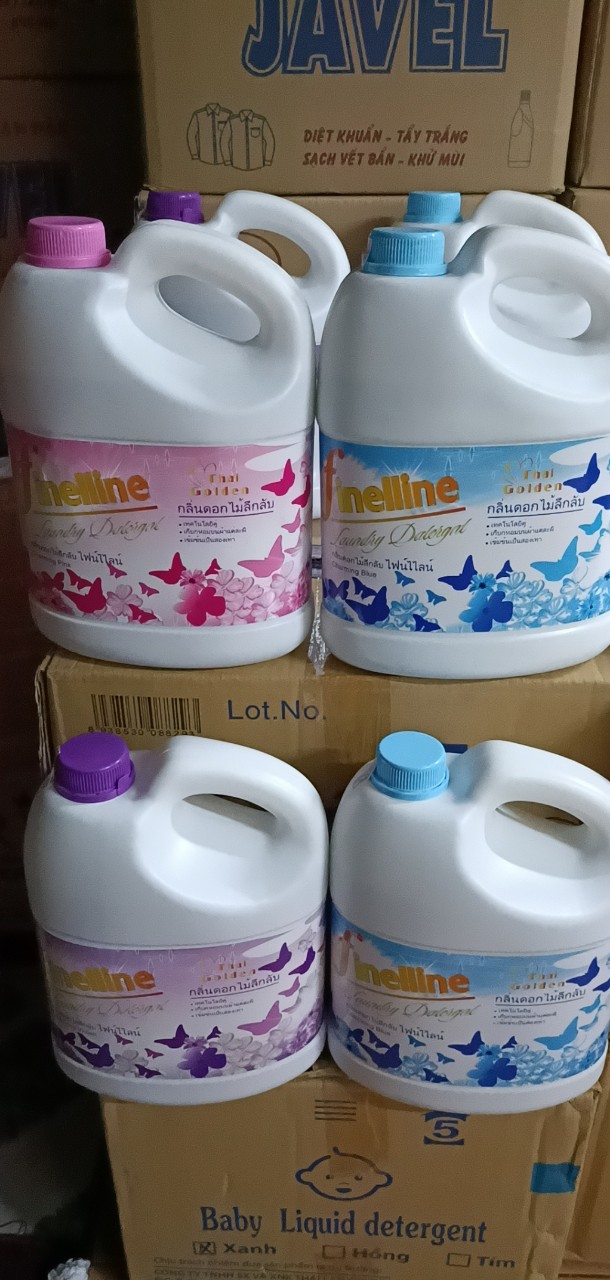 Nước giặt xả finelline thái lan chính hãng golden moi can 3600ml