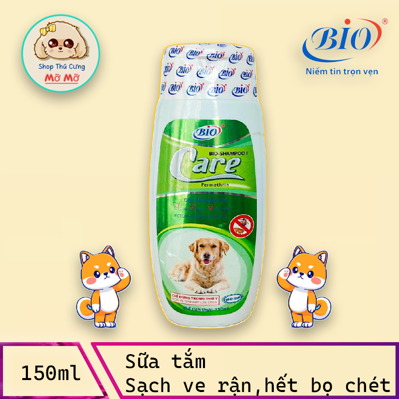 Sữa tắm diệt ve ghẻ rận tai cho chó mèo - Bio Care 150ml