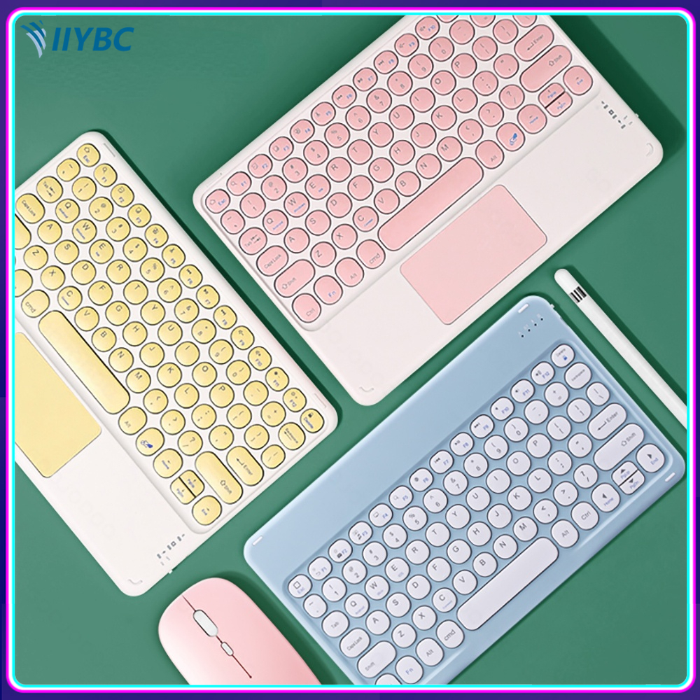 Iiybc đối với tổ hợp bàn phím và chuột ipad, bàn phím bluetooth không dây teclado cho ipad xiaomi samsung huawei máy tính bảng android ios windows