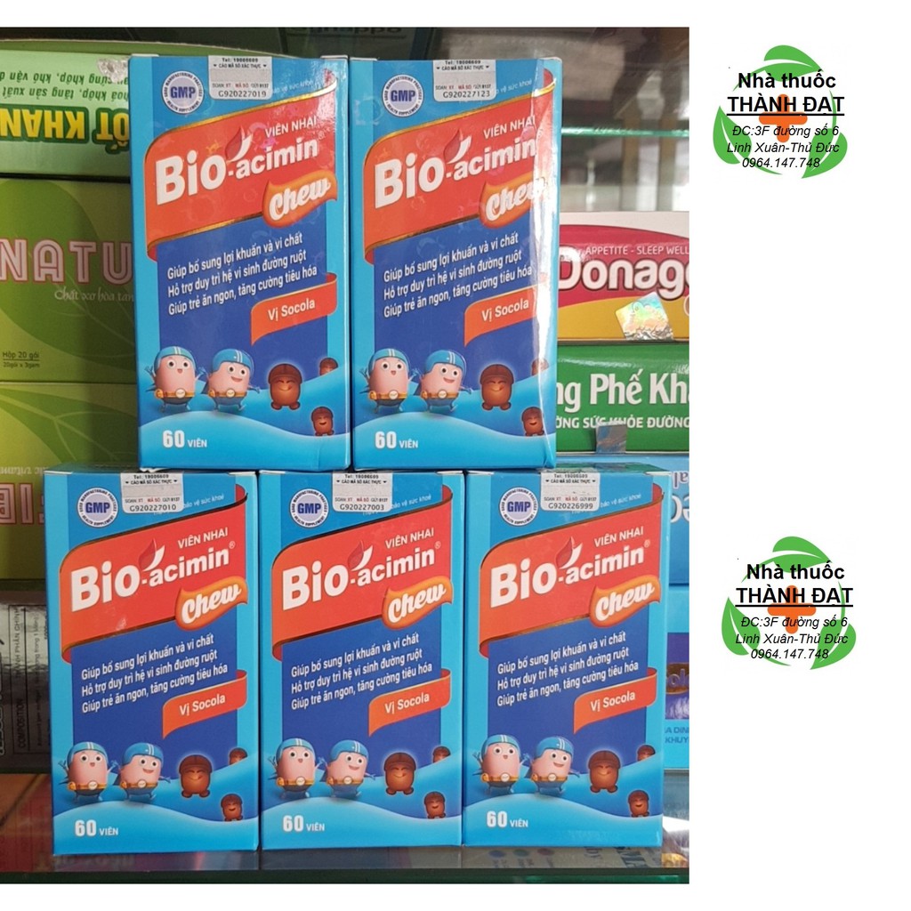 Viên nhai bioacimin chew hộp 60 viên / bio acimin, cam kết hàng đúng mô tả, chất lượng đảm bảo an toàn đến sức khỏe người sử dụng