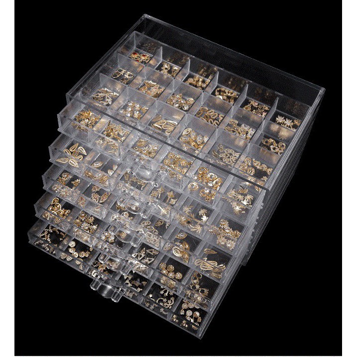 Khay mika 5 tầng đựng phụ kiện ,đá ,..siêu tiện lợi-phụ kiện nails