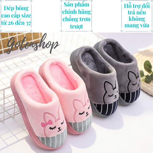 Dép sục lót lông đi trong nhà  [loại lớn]  chính hãng chống trơn trươt cho bé trai, bé gái DB1