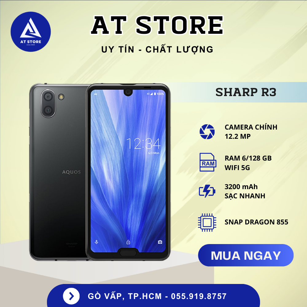 Điện thoại Sharp Aquos R3 Chip Snapdragon 855 Ram 6G/128G