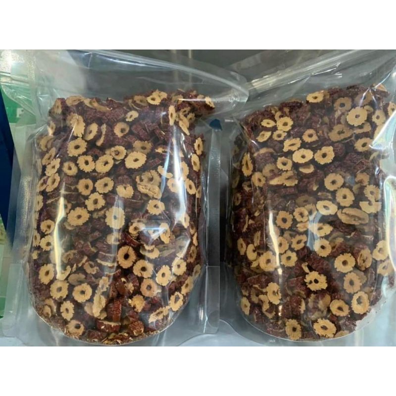 Táo đỏ thái lát khô giòn - túi zip 1kg