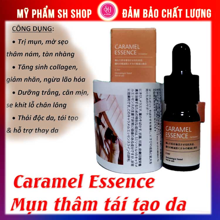 Serum caramel essence Nhật Bản xoá mụn thâm dưỡng trắng 5ml