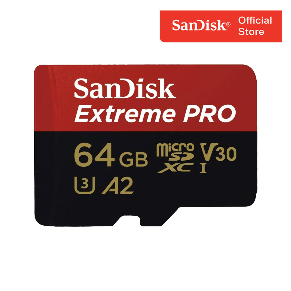 Thẻ nhớ microsdxc sandisk extreme pro v30 a2 64gb 200mb/s sdsqxcu-064g-gn6ma